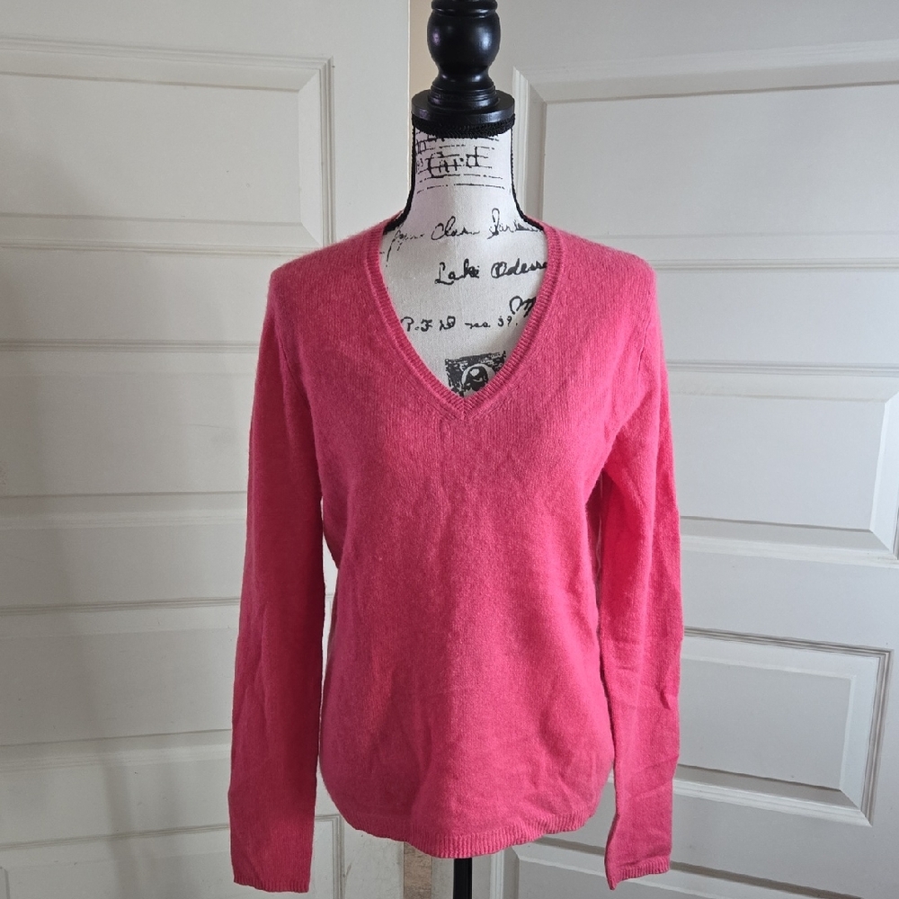 Addrlenne Vittadini Cashmere V Neck Sweater